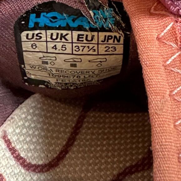 Hoka Ora Athletic Recovery Shoe Women’s 6 Lantana Mesh Running Sport - Picture 5 of 6